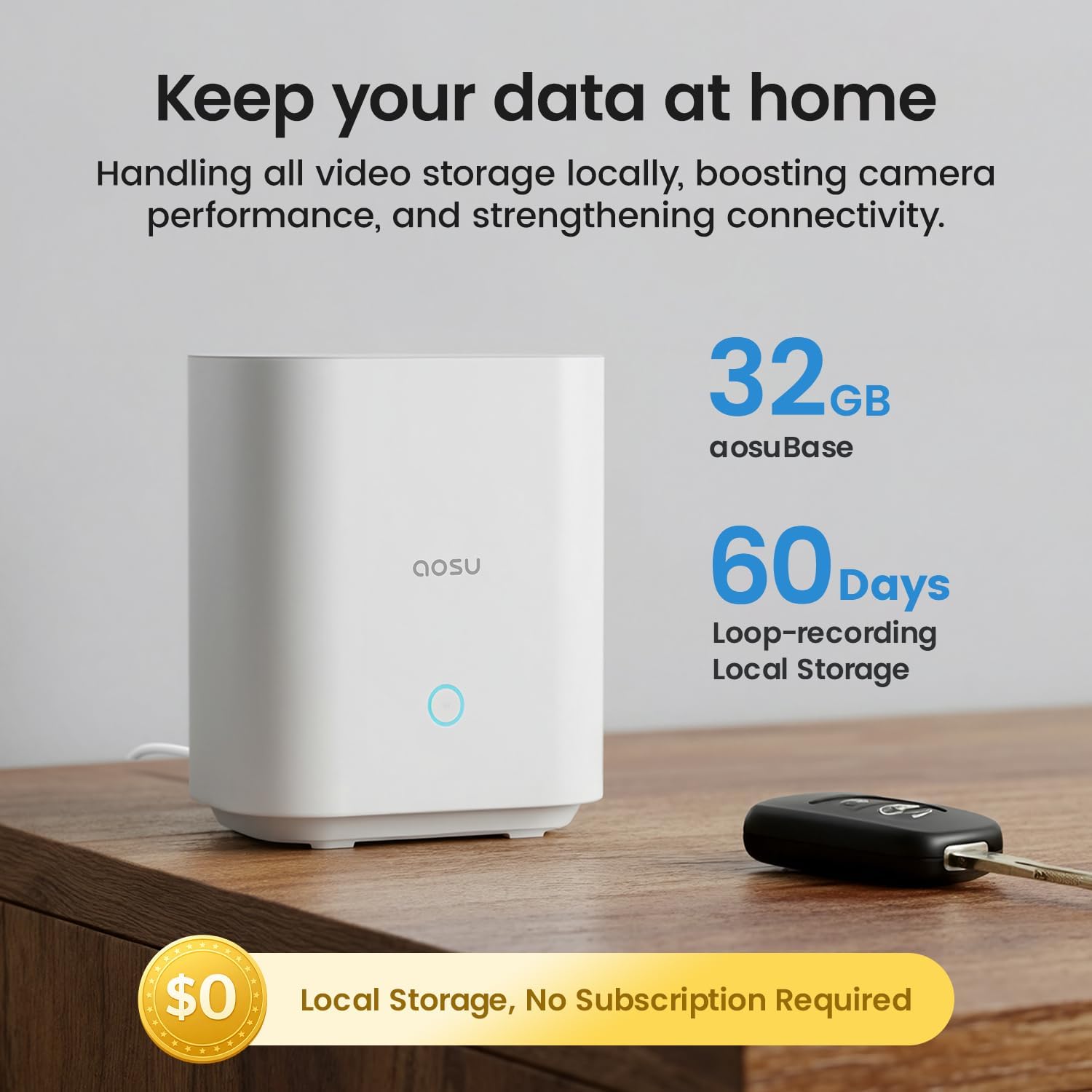aosuBase hub with 32GB local storage, no subscription