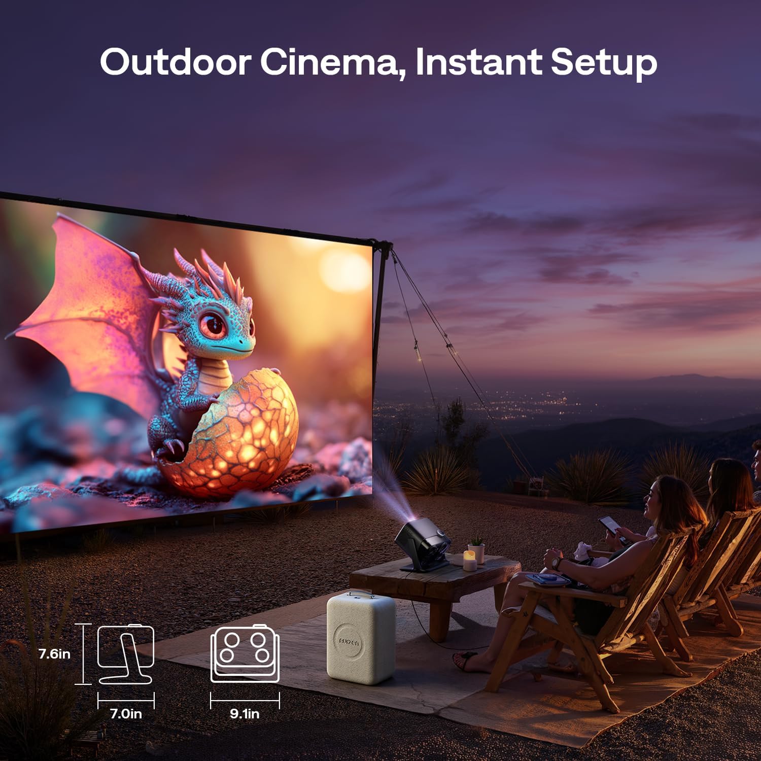 Outdoor cinema instant setup — backyard movie night in minutes