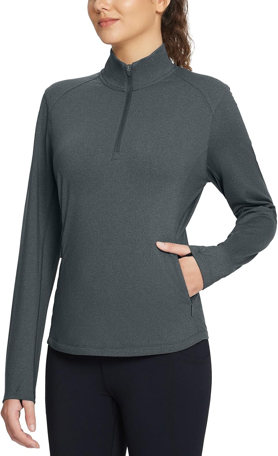 baleaf thermal fleece pullover with hand-warmer pocket