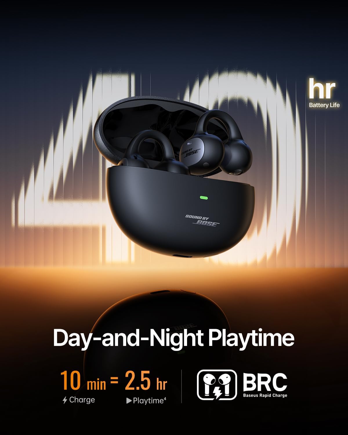 40-hour day-and-night playtime with fast charging case