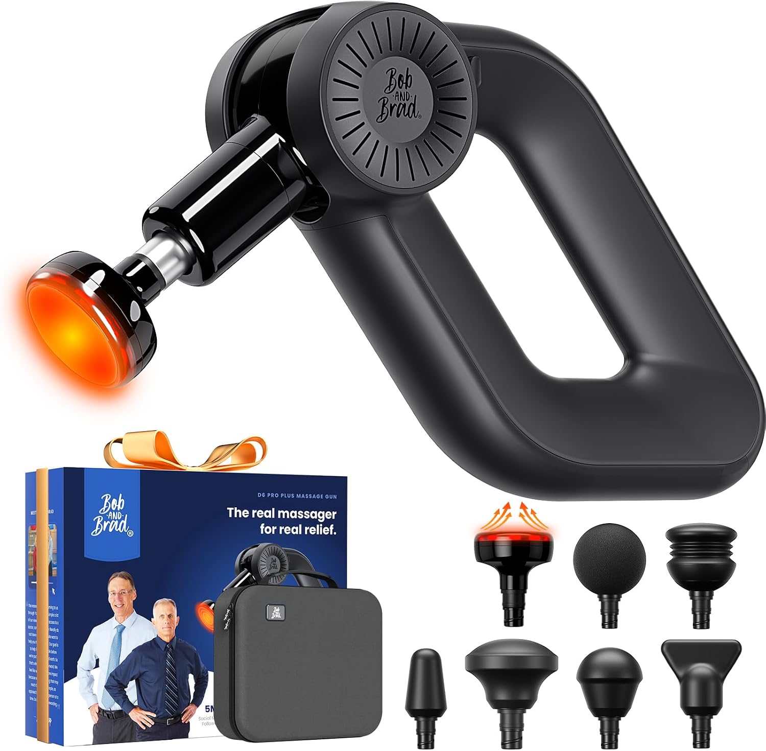 heated massage head attachment in red
