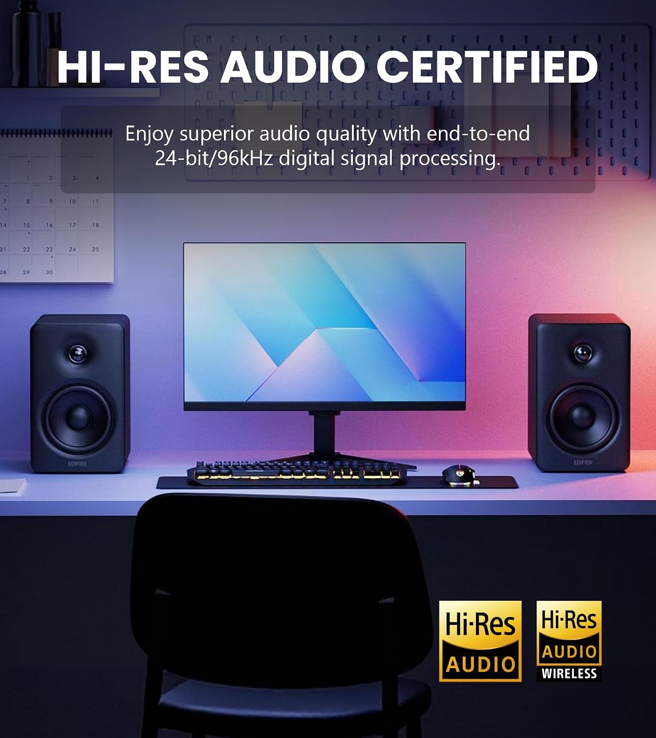 Edifier M90 Desktop Speakers — Hi-Res Wireless · BT 6.0 · LDAC codec