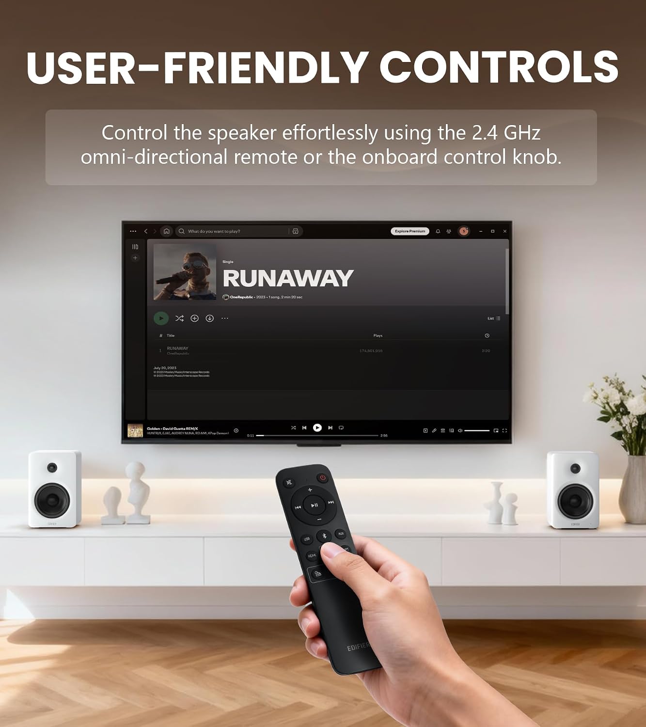 Edifier M90 Desktop Speakers — 2.4GHz remote · ConneX app · Custom EQ