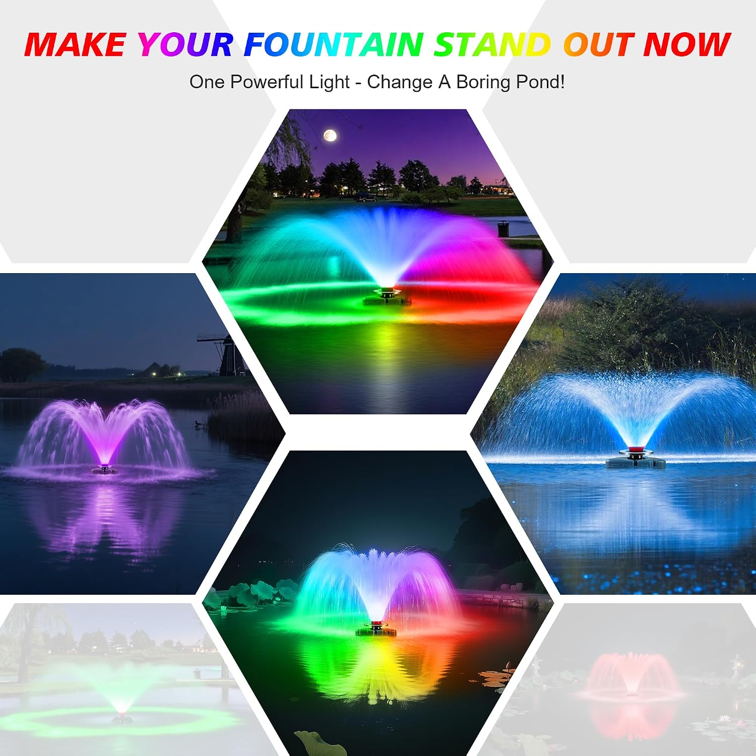 Goldlife fountain light wireless sync control with remote