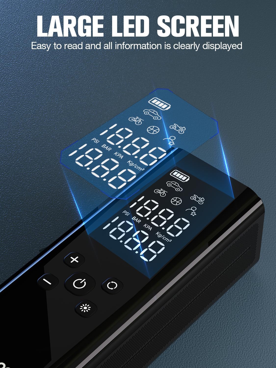 GOOLOO GP4000 Jump Starter — Sunlight-readable · Voltage readout · LED light