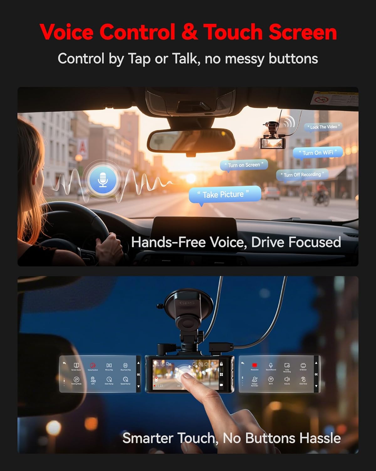 REDTIGER F7N built-in GPS tracking speed and route
