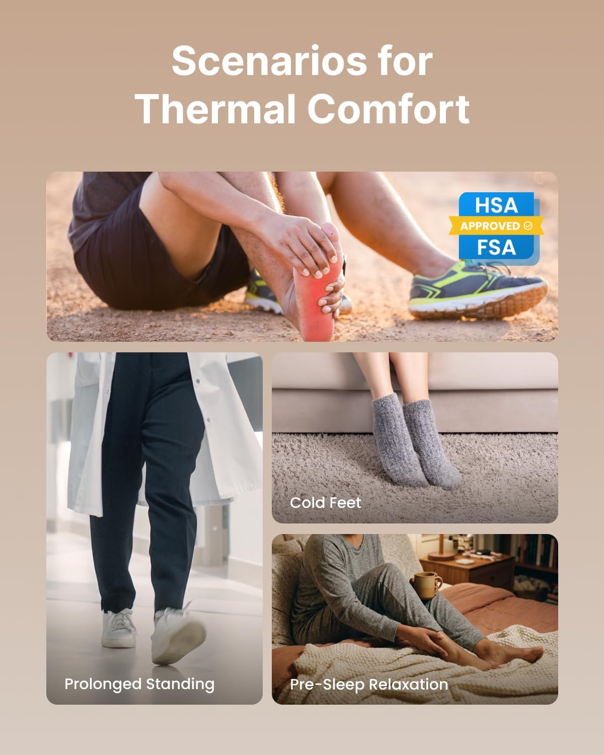 FSA and HSA eligible thermal comfort — pay with flexible spending accounts