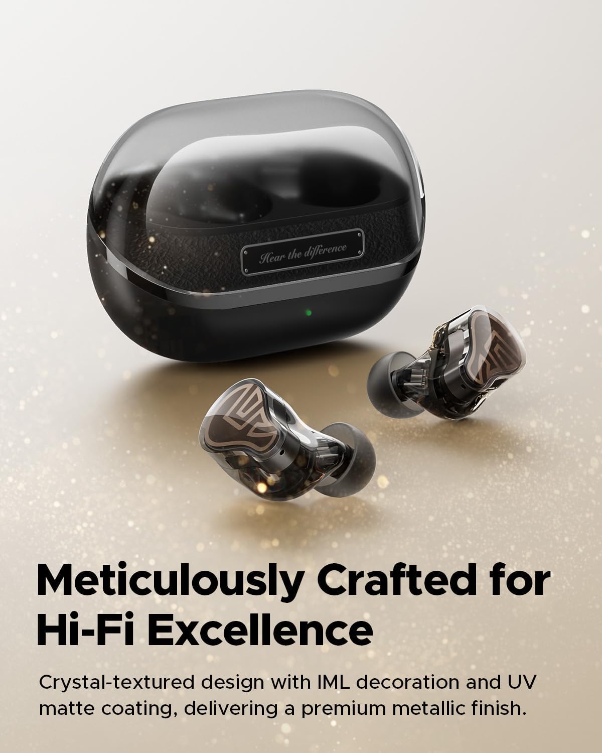 Meticulously crafted for Hi-Fi excellence — UV cured coating and matte metallic finish